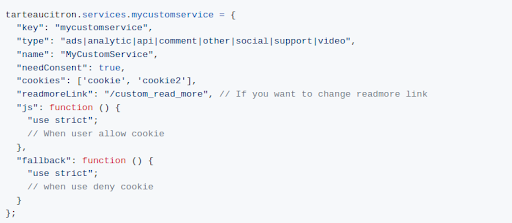 Module tacjs services custom